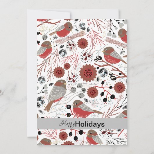 Zachte En Schattige Meesjes Rood en Grijs Feestdagenkaart (Voorkant)