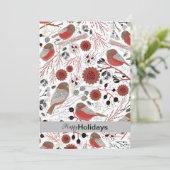 Zachte En Schattige Meesjes Rood en Grijs Feestdagenkaart (Staand voorkant)