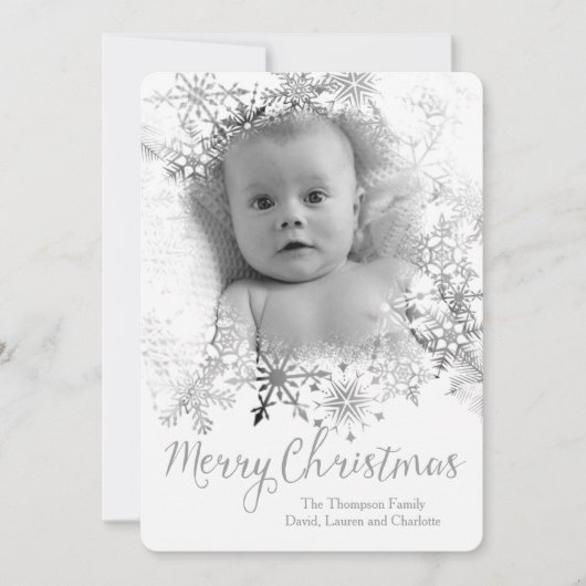 Zachte en sneeuwige kerstKaart (Voorkant)