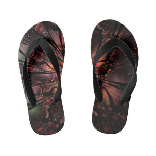Zachte en tedere fractale fantasie bloem kinder teenslippers