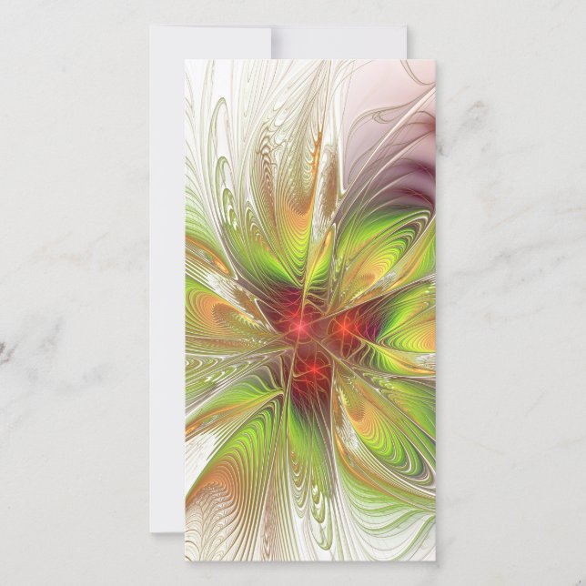 Zachte en tedere fractale fantasiebloemen (Voorkant)