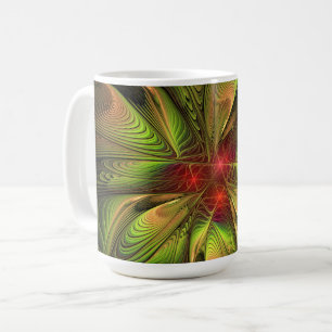 Zachte en zachte fractale fantasie bloemen koffiemok