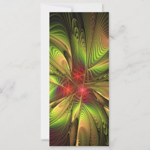 Zachte en zachte fractale fantasie bloemen magnetische uitnodiging