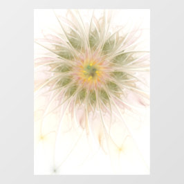 Zachte en zachte fractale fantasie bloemen  raamsticker