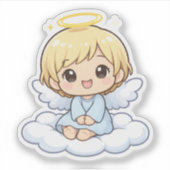 Zachte Engel Chibi Vinyl Sticker (Voorkant)