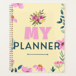 Zachte Esthetische Gele Bloem Dagelijkse Planner