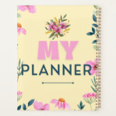 Zachte Esthetische Gele Bloem Dagelijkse Planner (Achterkant)