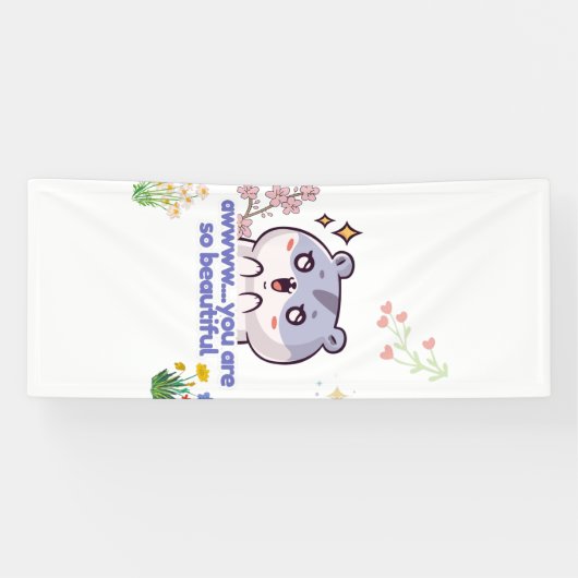 Zachte Esthetische Hamster Banner (Horizontaal)