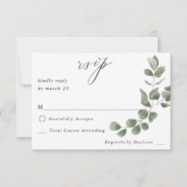 Zachte Eucalyptus geen maaltijd RSVP Kaartje