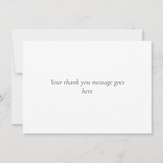 Zachte Eucalyptus Groene Trouw Dank Je Bedankkaart (Achterkant)