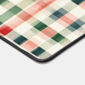 Zachte Evergroene Gingham Monogram Bureaumat (Hoek)
