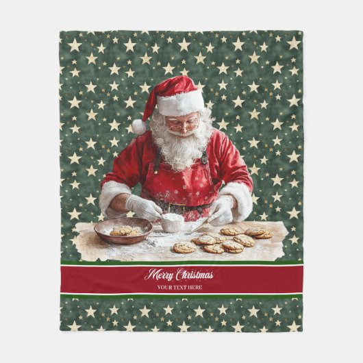 Zachte feestelijke deken met Retro Santa Print (Voorkant)