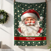 Zachte feestelijke deken met Retro Santa Print