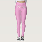 Zachte Femboy Sissy Roze Leggings (Voorkant)
