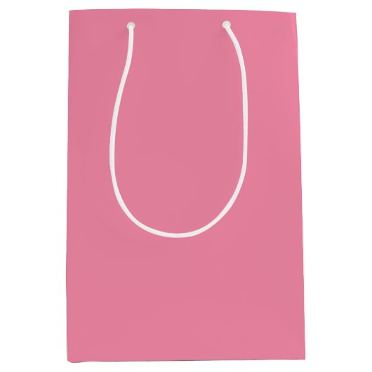 Zachte Flamingo Roze Medium Gift Bag Medium Cadeauzakje (Voorkant)
