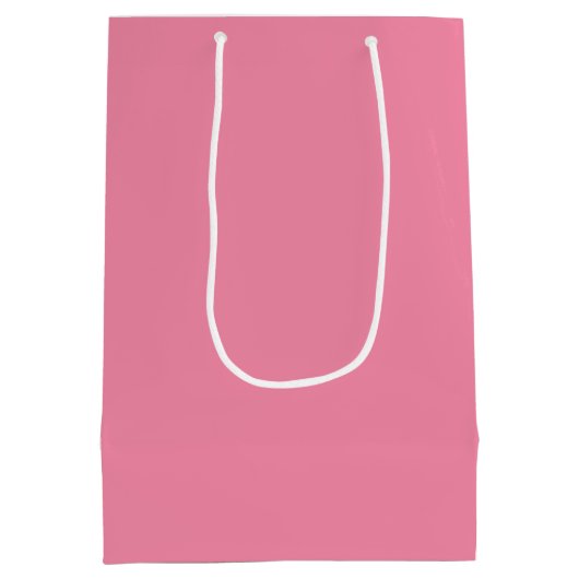 Zachte Flamingo Roze Medium Gift Bag Medium Cadeauzakje (Achterkant)