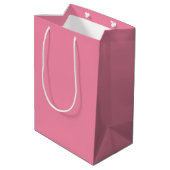 Zachte Flamingo Roze Medium Gift Bag Medium Cadeauzakje (Achterkant Gekanteld)