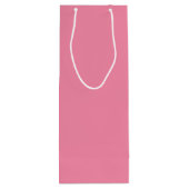 Zachte Flamingo Roze - Wijn geschenkzak Wijn Cadeautas (Achterkant)