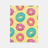 Zachte Fleece Deken met Lief Donut Motief (Voorkant)