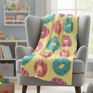Zachte Fleece Deken met Lief Donut Motief