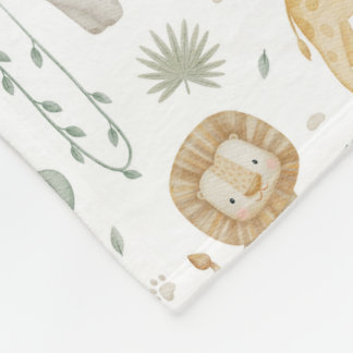 Zachte fleece zachte safari dieren baby deken