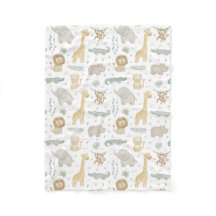 Zachte fleece zachte safari dieren baby deken