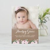 Zachte flessen Burlap | Aankondiging van geboorte (Staand voorkant)