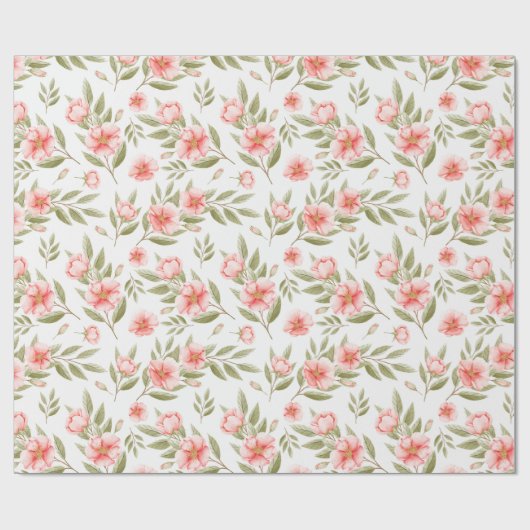 Zachte Floral Cadeaupapier (Vlak)