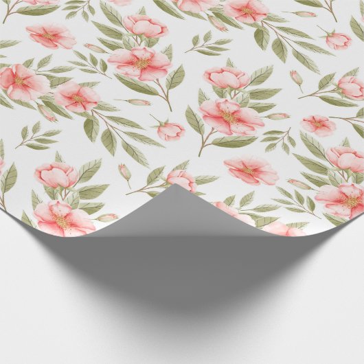 Zachte Floral Cadeaupapier (Hoek)