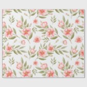 Zachte Floral Cadeaupapier (Vlak)