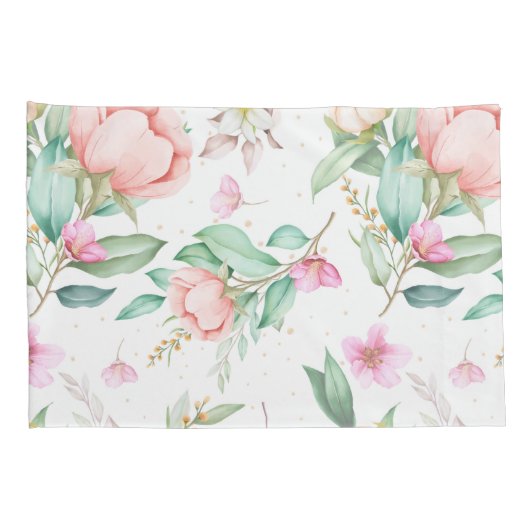 Zachte Floral Kussensloop (Achterkant-Rechts)