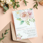Zachte Floral Romantic Greenery Pink Mauve Wedding Kaart<br><div class="desc">Deze prachtige huwelijksuitnodiging bevat bloemen van zachte waterverf. Neem contact met me op als je wilt helpen bij het aanpassen van deze trouwuitnodiging.</div>