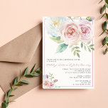 Zachte Floral Romantic Greenery Rehearsal Dinner Kaart<br><div class="desc">Deze prachtige repetitieve diner-uitnodiging is voorzien van zachte waterverf bloemen. Perfect coördineert met het Zachte Floral collectie. Neem contact met mij op als u wilt helpen bij het aanpassen van deze uitnodiging voor een repetitief diner.</div>