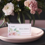 Zachte Floral Romantic Greenery Wedding Meal Choic Plaatskaartje<br><div class="desc">Deze plaatskaarten coördineren perfect met het Zachte Floral collectie.</div>