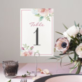 Zachte Floral Romantic Greenery Wedding Table Numb Kaart