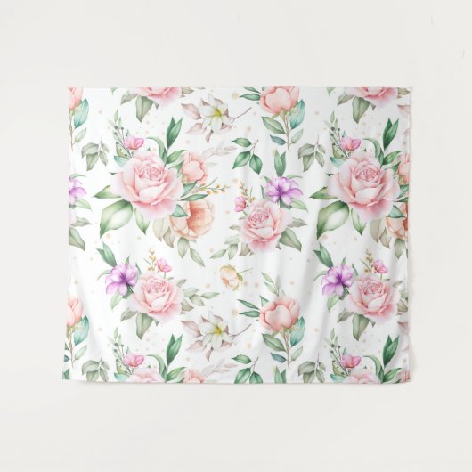 Zachte Floral Wandkleed (Voorkant (horizontaal))