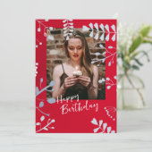 Zachte florale lijst, zeemijlen kaart (Staand voorkant)