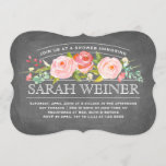 Zachte Florals Chalkboard | Vrijgezellenfeest Kaart<br><div class="desc">Deze Bridal Shower Invitation is voorzien van prachtige waterkleurige bloemen. Stuur je gasten een uitnodiging die ze niet zullen vergeten! Voor een nog meer gedenkwaardige uitnodiging selecteert u een doorgesneden vorm,  getextureerd papier of een dubbeldik papier.</div>