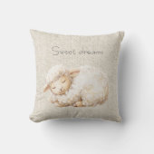 Zachte Fluffy Slapende Schaap Kussen (Voorkant)