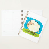 Zachte Fluffy Witte Schapen op Gras Planner (Display)