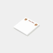 Zachte Fluweelbloem Bloem Naam Post-it® Notes (Schuin)