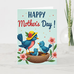Zachte Focus Familie Vogelkaart Kaart