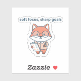 Zachte Focus Scherpe Doelen Sticker Schattige Vos