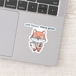 Zachte Focus Scherpe Doelen Sticker Schattige Vos