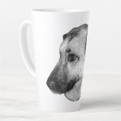 Zachte foto, ochtendmok latte mok (Linkerhoek)