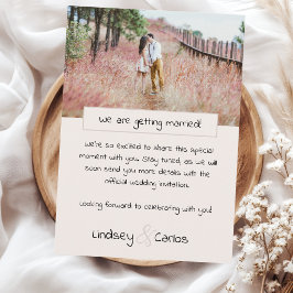 Zachte foto Trouwjurk Silhouet blozen Save The Date