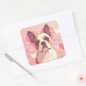 Zachte Franse Bulldog Liefde Sticker (Envelop)