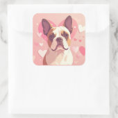Zachte Franse Bulldog Liefde Sticker (Tas)
