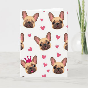 Zachte Franse Bulldog Liefdekaart Kaart