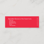 Zachte fruittelers met dunne visitekaartje (Achterkant)